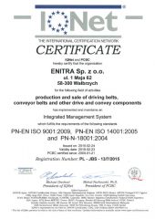 Enitra - Certyfikat IQNET